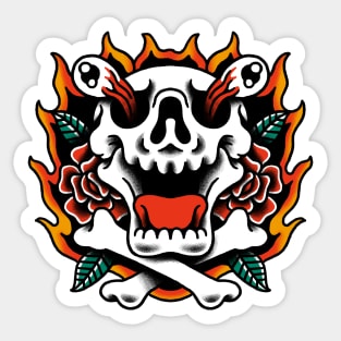 Death and Flower Sticker